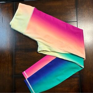 Athleta Rainbow Ombré Leggings